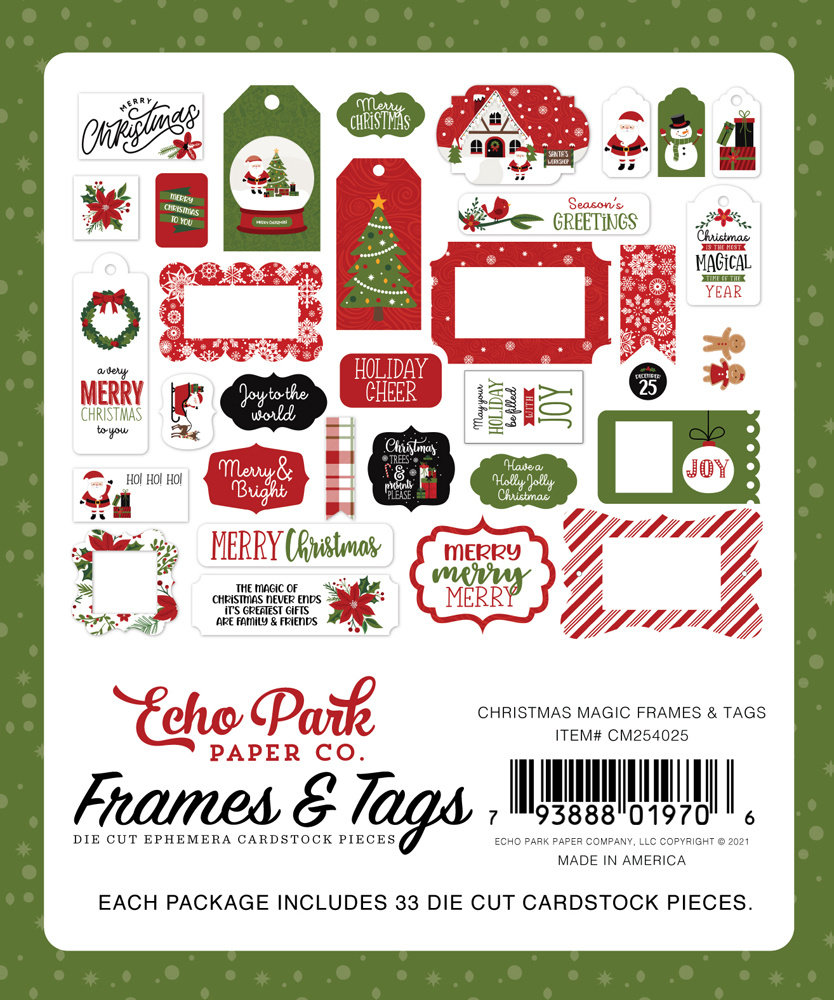 Echo Park Christmas Magic Frames & Tags (CM254025) (OUTLET)