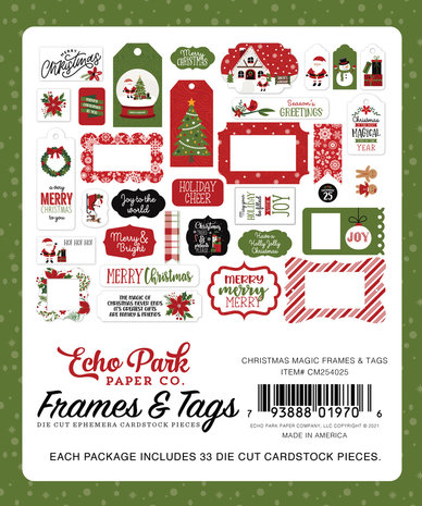 Echo Park Christmas Magic Frames & Tags (CM254025) (DISCONTINUED)