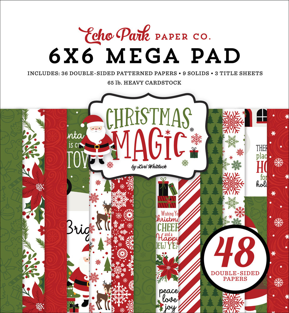Echo Park Christmas Magic Cardmakers 6x6 Inch Mega Pad (CM254031) (DISCONTINUED) Echo Park Christmas Magic Cardmakers 6x6 Inch Mega Pad (CM254031) (DISCONTINUED)