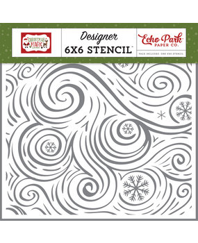 Echo Park Seasonal Swirl Stencil (CM254033) (OUTLET)
