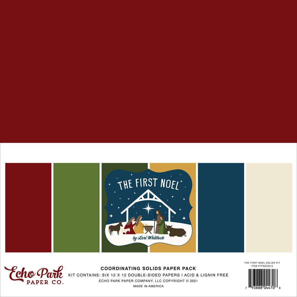 Echo Park The First Noel 12x12 Inch Coordinating Solids Paper Pack (TFN256015) (DISCONTINUED) Echo Park The First Noel 12x12 Inch Coordinating Solids Paper Pack (TFN256015) (DISCONTINUED)