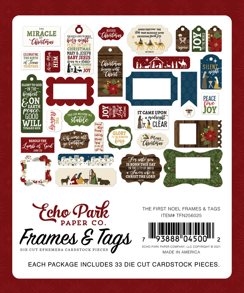 Echo Park The First Noel Frames & Tags (TFN256025) (DISCONTINUED) Echo Park The First Noel Frames & Tags (TFN256025) (DISCONTINUED)