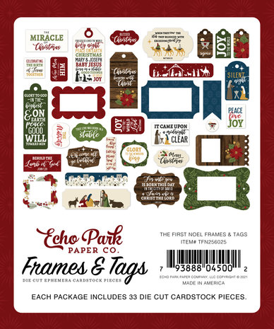 Echo Park The First Noel Frames & Tags (TFN256025) (DISCONTINUED) Echo Park The First Noel Frames & Tags (TFN256025) (DISCONTINUED)