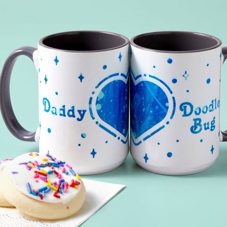 Cricut Beveled Ceramic Mug Blank White/Grey 425ml (2009330)