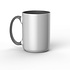 Beveled Ceramic Mug Blank White/Grey 425ml (2009330)