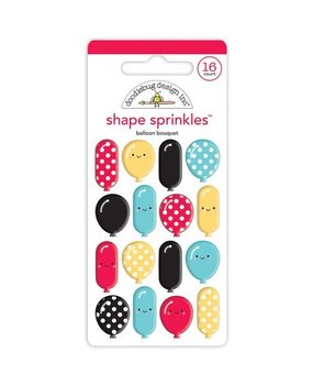Doodlebug Design Balloon Bouquet Shape Sprinkles (7pc) (7301) (DISCONTINUED)