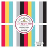 Doodlebug Design Fun at the Park 12x12 inch Textured Cardstock Solid Paper Pack (7342) (DISCONTINUED)