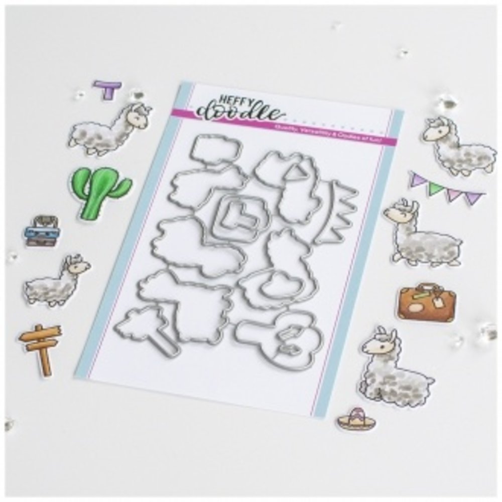 Heffy Doodle Llamazing Llamas Dies (HFD0374) (DISCONTINUED)