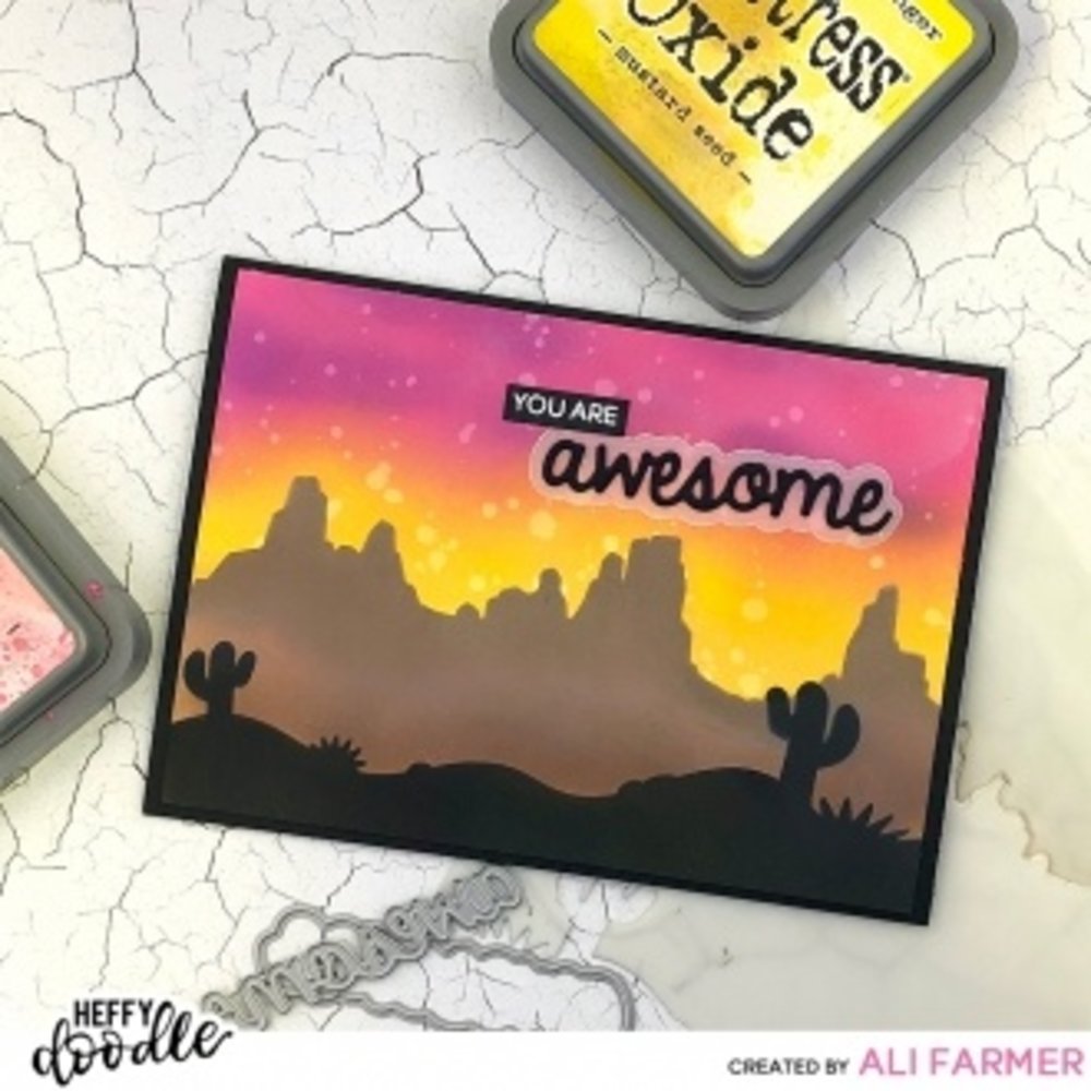 Heffy Doodle Awesome Shadow Dies (HFD0392) (OUTLET)