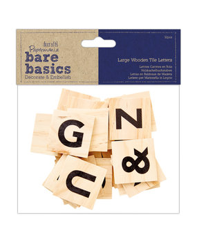 Papermania Bare Basics Big Wooden Tile Letters (32pcs) (PMA 174709) (DISCONTINUED) Papermania Bare Basics Big Wooden Tile Letters (32pcs) (PMA 174709) (DISCONTINUED)