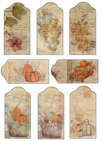 Reprint Vintage Fall A4 Cutouts (KP0085) (OUTLET)