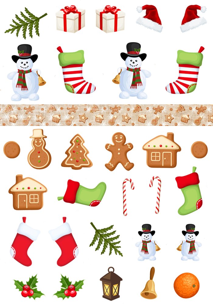 Reprint Snowman & Friends A4 Cutouts (KP0083) (OUTLET)