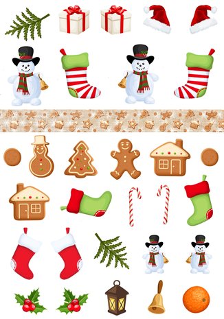 Reprint Snowman & Friends A4 Cutouts (KP0083) (OUTLET)