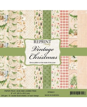 Reprint Vintage Christmas 8x8 Inch Paper Pack (RPM021) (DISCONTINUED)