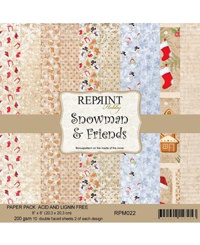 Reprint Snowman & Friends 8x8 Inch Paper Pack (RPM022) (DISCONTINUED)