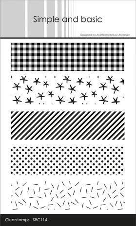 Simple and Basic Crayons and Candles Background Clear Stamps (SBC114) (DISCONTINUED)