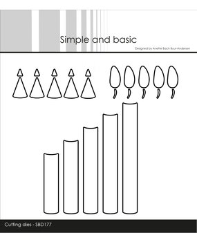 Simple and Basic Crayons and Candles Cutting Dies (SBD177) (DISCONTINUED)