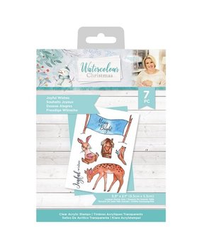 Crafter's Companion Watercolour Christmas Clear Stamps Joyful Wishes (S-WC-ST-JOYFW) (OUTLET)