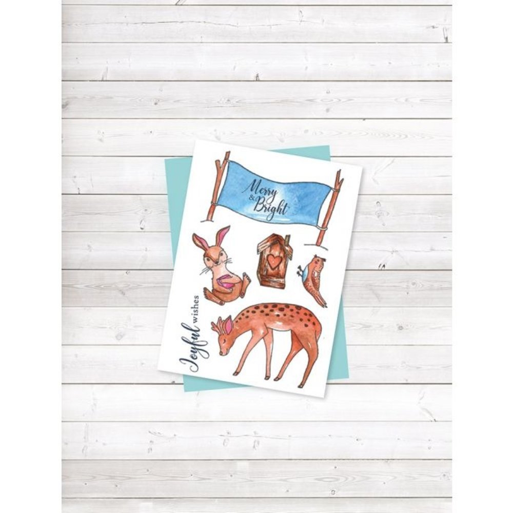 Crafter's Companion Watercolour Christmas Clear Stamps Joyful Wishes (S-WC-ST-JOYFW) (OUTLET) Crafter's Companion Watercolour Christmas Clear Stamps Joyful Wishes (S-WC-ST-JOYFW) (OUTLET)