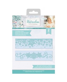 Crafter's Companion Watercolour Christmas Embossing Folder Snowflake Edges (S-WC-EFS-SNOED) (OUTLET)