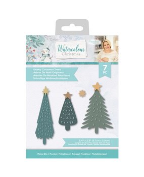 Crafter's Companion Watercolour Christmas Metal Die Quirky Christmas Trees (S-WC-MD-QUCHR) (OUTLET)