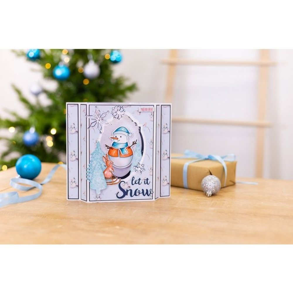 Crafter's Companion Watercolour Christmas Stamp & Die Build-A-Snowman (S-WC-STD-BUAS) (OUTLET)