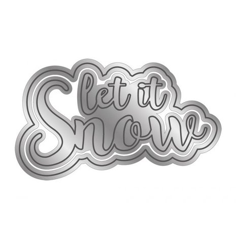 Crafter's Companion Watercolour Christmas Stamp & Die Let It Snow (S-WC-STD-LETSN) (OUTLET)