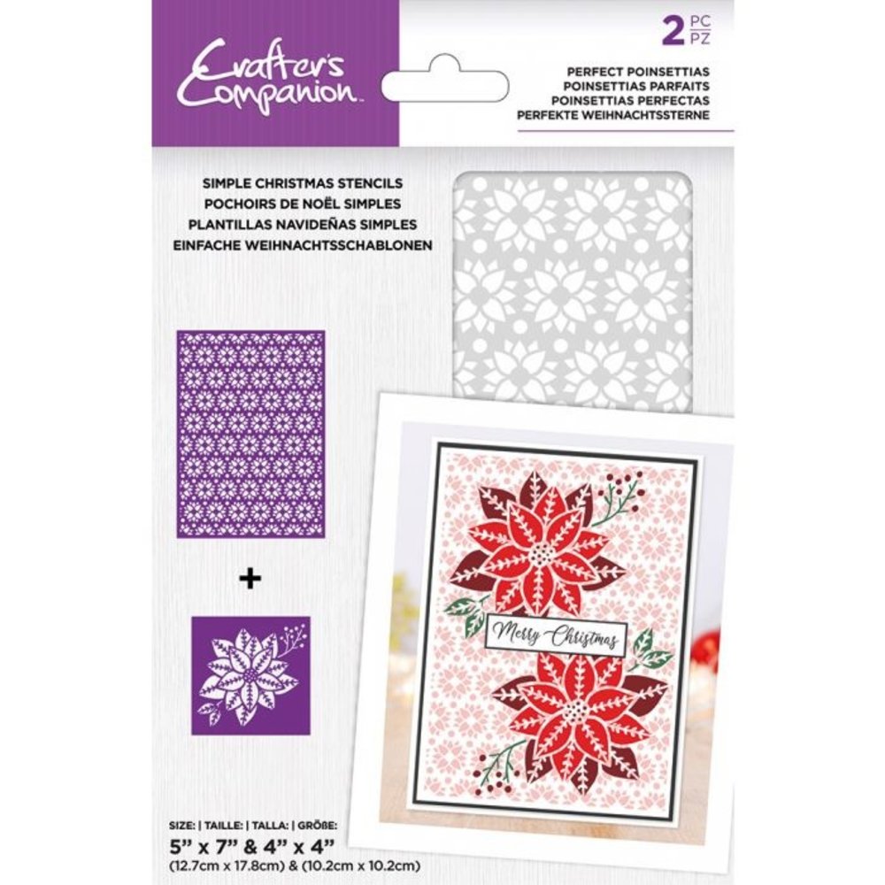 Crafter's Companion Perfect Poinsettias Simple Christmas Stencils (CC-STEN-PPOIN) (OUTLET) Crafter's Companion Perfect Poinsettias Simple Christmas Stencils (CC-STEN-PPOIN) (OUTLET)