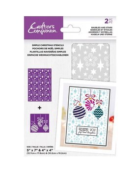 Crafter's Companion Baubles and Stars Simple Christmas Stencils (CC-STEN-BAUSTA) (OUTLET)