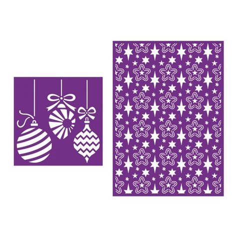 Crafter's Companion Baubles and Stars Simple Christmas Stencils (CC-STEN-BAUSTA) (OUTLET)