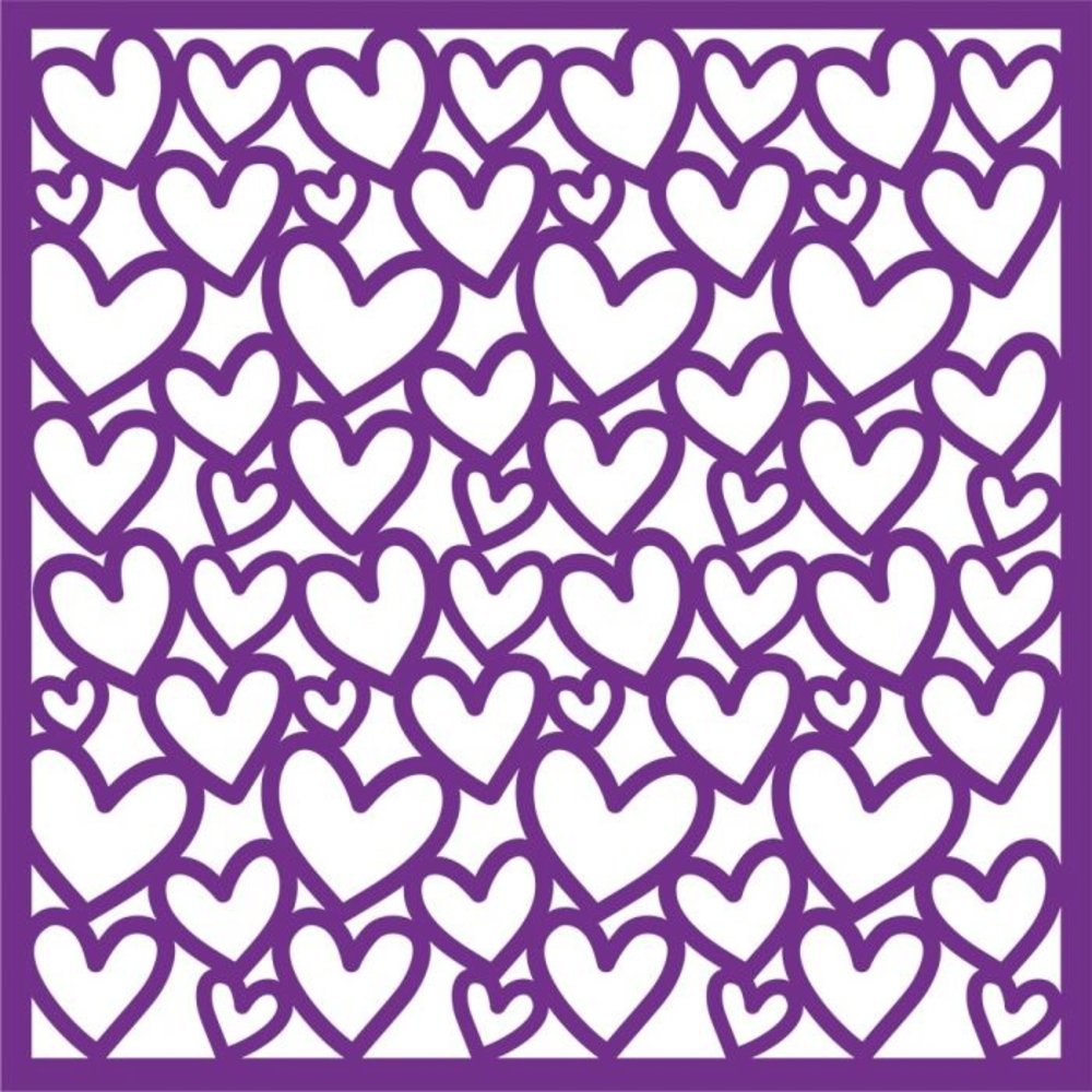 Crafter's Companion Love Hearts Background Stencils (CC-STEN-LOVHEA) (OUTLET)