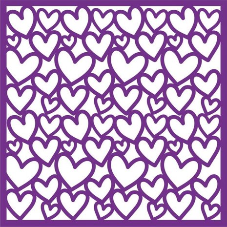 Crafter's Companion Love Hearts Background Stencils (CC-STEN-LOVHEA) (OUTLET)