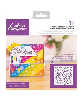 Crafter's Companion Polka Dots Background Stencils (CC-STEN-POLDOT) (OUTLET)