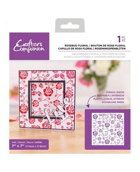 Crafter's Companion Rosebud Floral Background Stencils (CC-STEN-ROSFLO) (OUTLET)