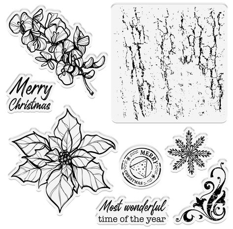 Crafter's Companion Christmas Poinsettia Clear Stamps (CC-ST-CA-CHPO) (OUTLET) Crafter's Companion Christmas Poinsettia Clear Stamps (CC-ST-CA-CHPO) (OUTLET)