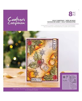 Crafter's Companion Holly Christmas Clear Stamps (CC-ST-CA-HCHR) (OUTLET)