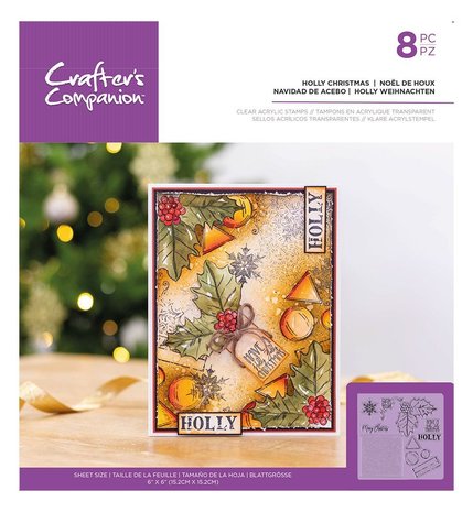 Crafter's Companion Holly Christmas Clear Stamps (CC-ST-CA-HCHR) (OUTLET) Crafter's Companion Holly Christmas Clear Stamps (CC-ST-CA-HCHR) (OUTLET)
