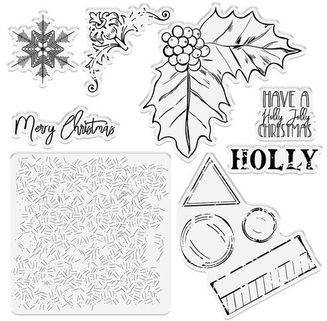 Crafter's Companion Holly Christmas Clear Stamps (CC-ST-CA-HCHR) (OUTLET) Crafter's Companion Holly Christmas Clear Stamps (CC-ST-CA-HCHR) (OUTLET)