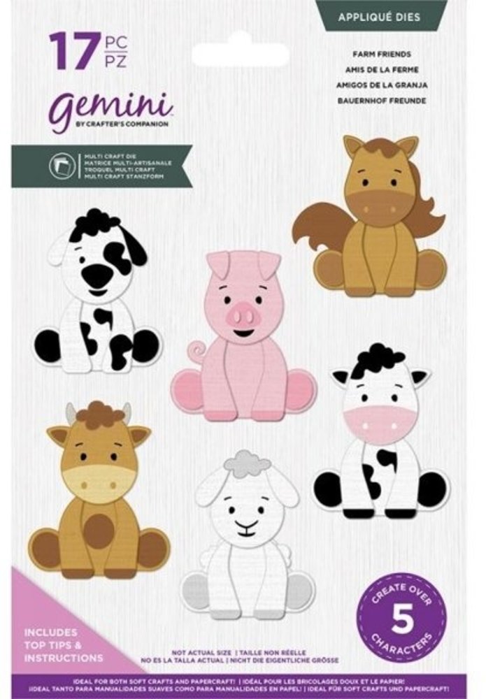 Gemini Farm Friends Appliqué Dies (GEM-MCD-FAFRI) (OUTLET)