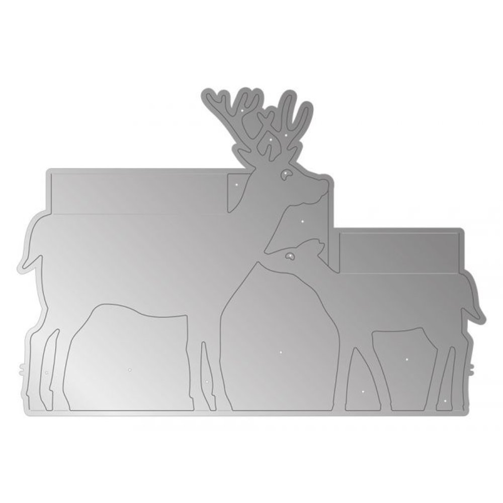 Gemini Christmas Pop Out Santa's Reindeer Create-a-Card Dies (GEM-MD-CAD-SANR) (DISCONTINUED)