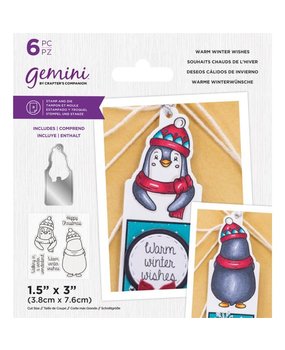 Gemini Warm Winter Wishes Stamp & Die (GEM-STD-WWW) (OUTLET)