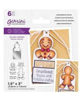Gemini Gingerbread Wishes Stamp & Die (GEM-STD-GIWI) (OUTLET)