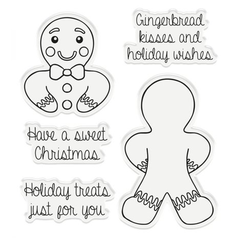 Gemini Gingerbread Wishes Stamp & Die (GEM-STD-GIWI) (OUTLET)