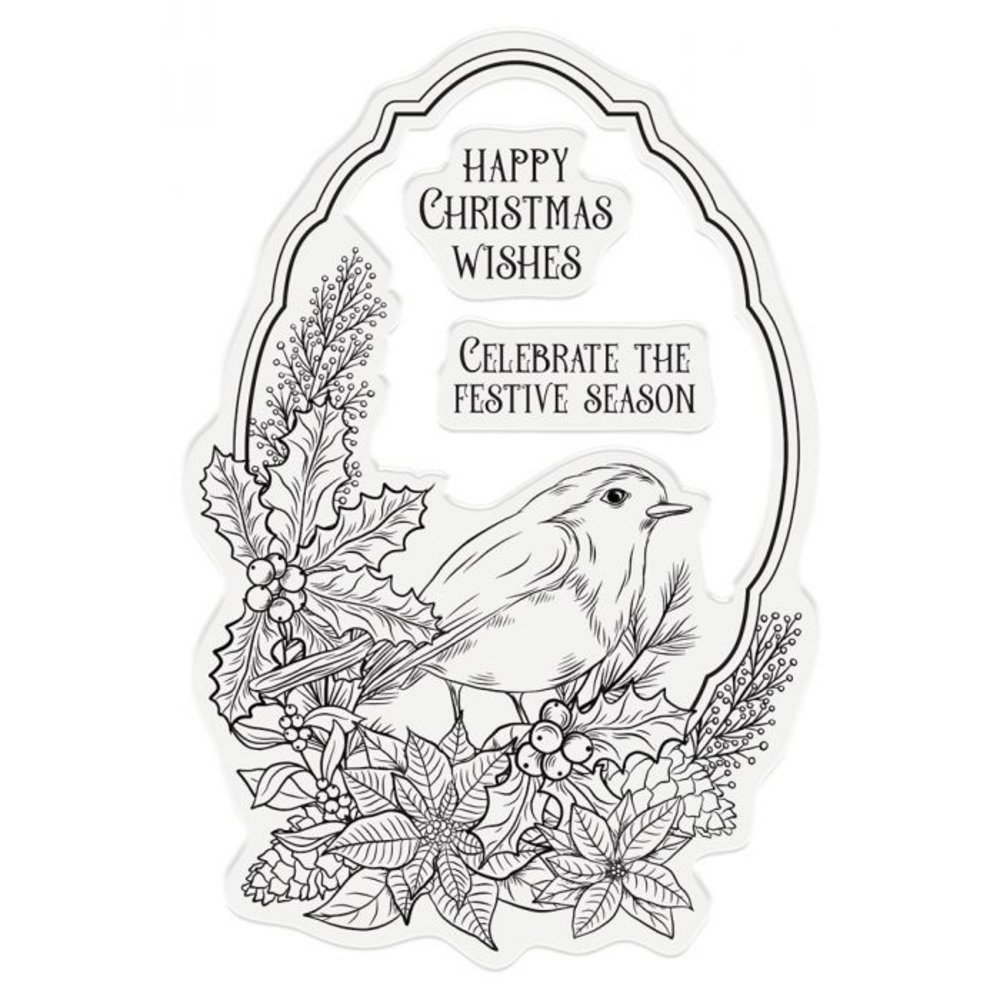 Gemini Happy Christmas Wishes Stamp & Die (GEM-STD-HACHWI) (DISCONTINUED)