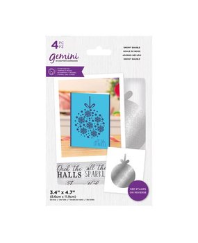 Gemini Snowy Bauble Stamp & Die (GEM-STD-SNOB) (OUTLET)