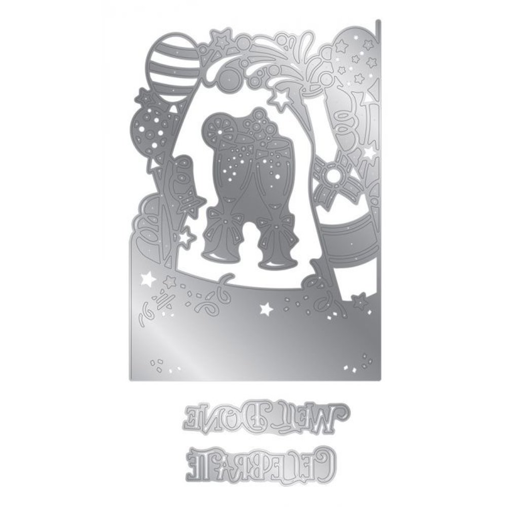 Gemini Raise your Glasses Create-a-Card Dies (GEM-MD-CAD-RAYG) (DISCONTINUED)