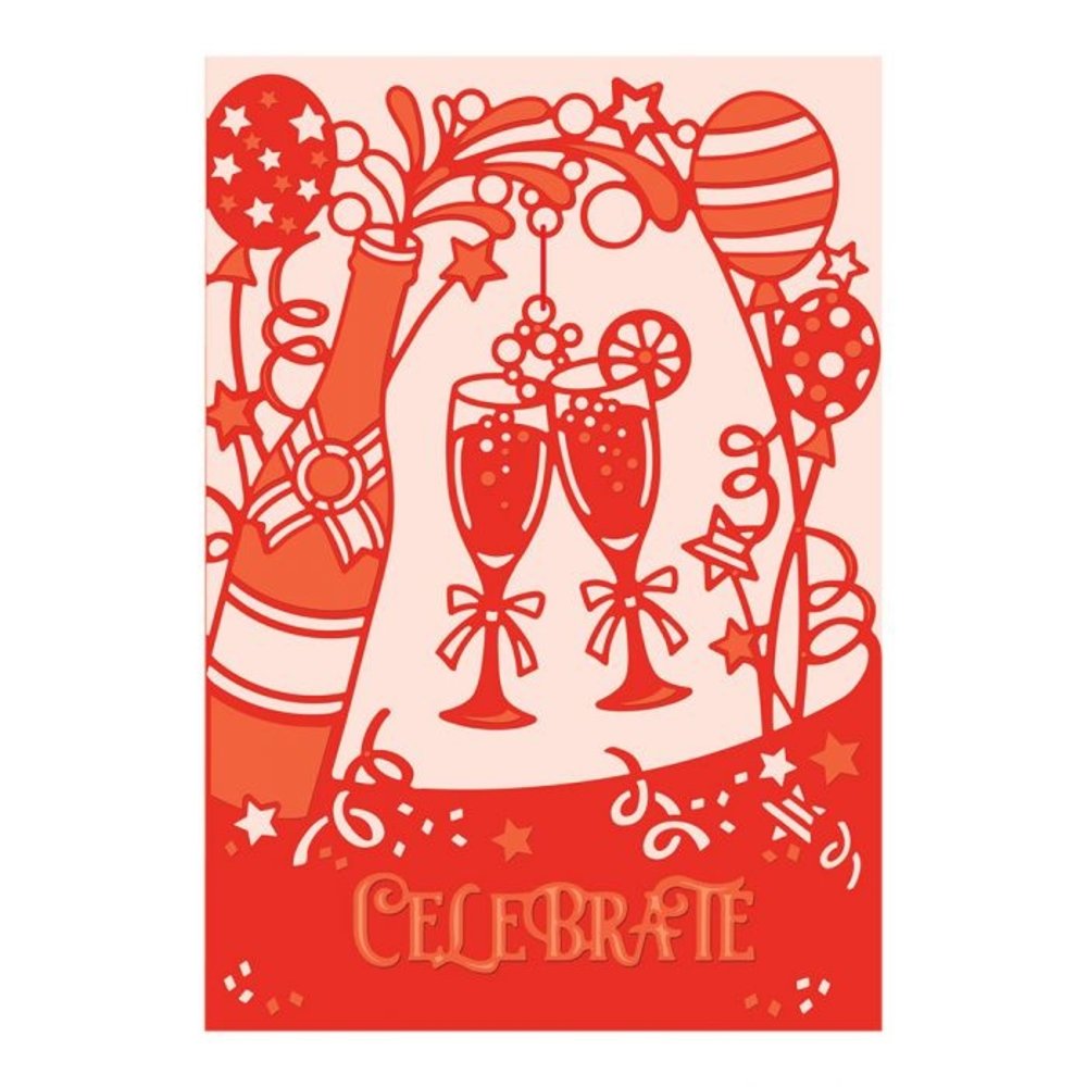Gemini Raise your Glasses Create-a-Card Dies (GEM-MD-CAD-RAYG) (DISCONTINUED)