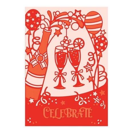 Gemini Raise your Glasses Create-a-Card Dies (GEM-MD-CAD-RAYG) (DISCONTINUED)