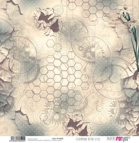 Papers For You Steampunk Retro Style Vellum Paper Pack (6pcs) (PFY-4051) (DISCONTINUED)