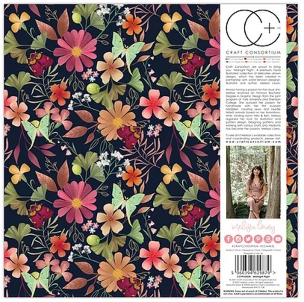 Craft Consortium Midnight Flight 12x12 Inch Paper Pad (CCPPAD030) (DISCONTINUED)